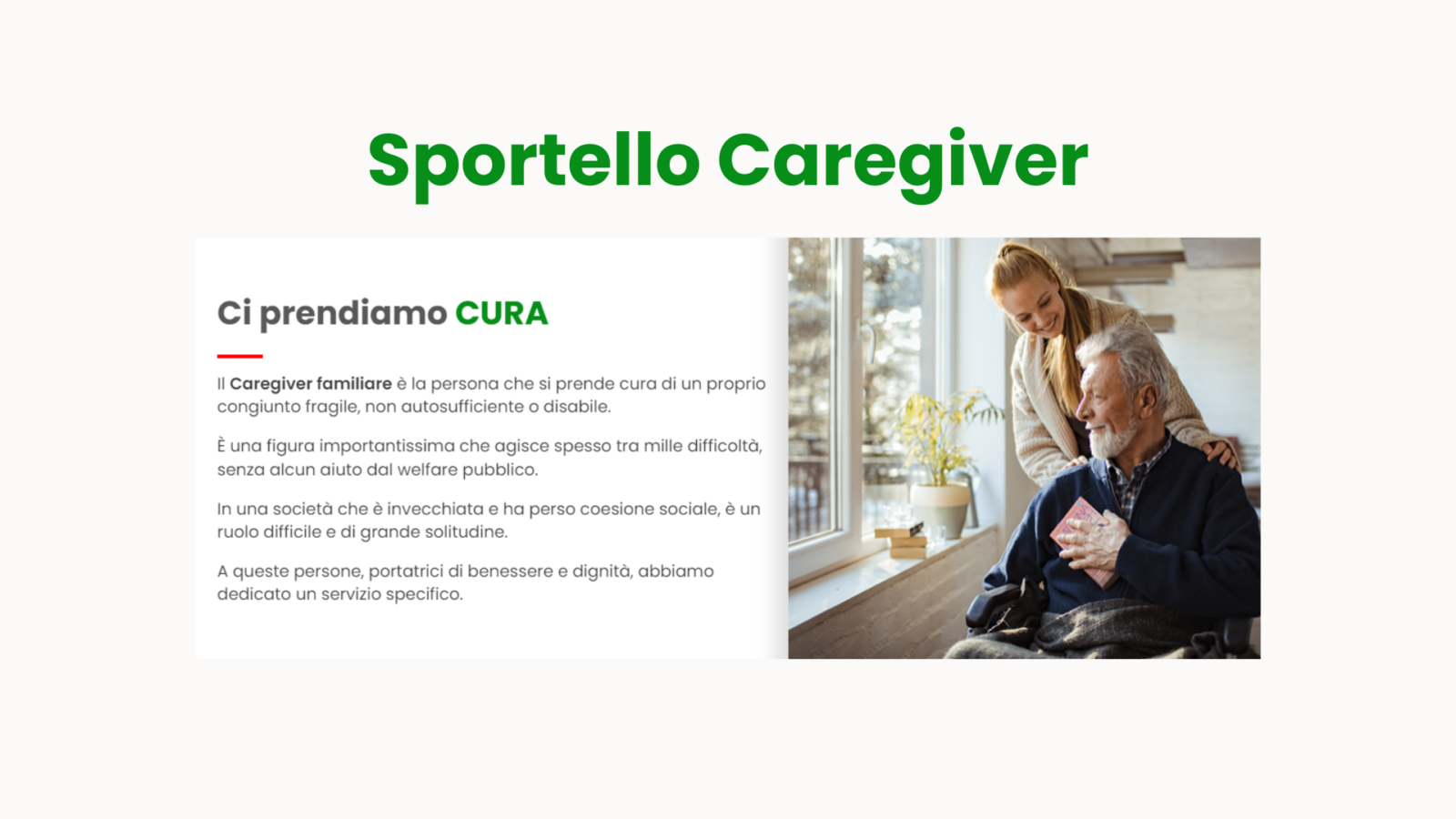 Sportello Caregiver - Fondazione Generazioni